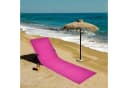 Spetebo Gartenliege Strandmatte Rosa mit verstellbarer Rückenlehne Bild 4