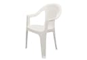 Spetebo Gartenstuhl Kunststoff Weiß Monoblock Rattan Optik Bild 2
