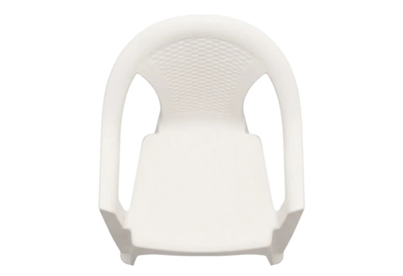 Spetebo Gartenstuhl Kunststoff Weiß Monoblock Rattan Optik - Bild 5