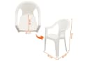 Spetebo 4er Set Gartenstuhl Weiß Kunststoff Rattan Optik Bild 1