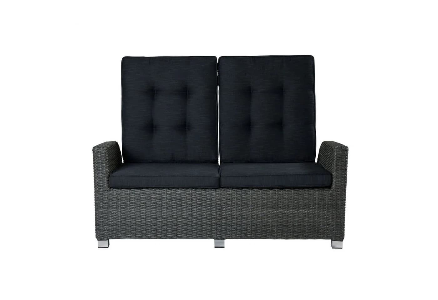 dasmöbelwerk Relaxsofa Kansas 2-Sitzer Grau-Aluminium