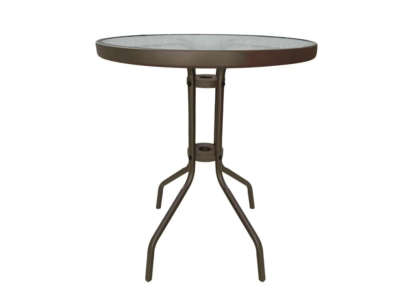 dasmöbelwerk Gartentisch Ibiza Braun Metall/Glas