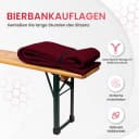 TexDeko Bierbankauflagen-Set 3tlg. mit Tischdecke Rot Bild 5