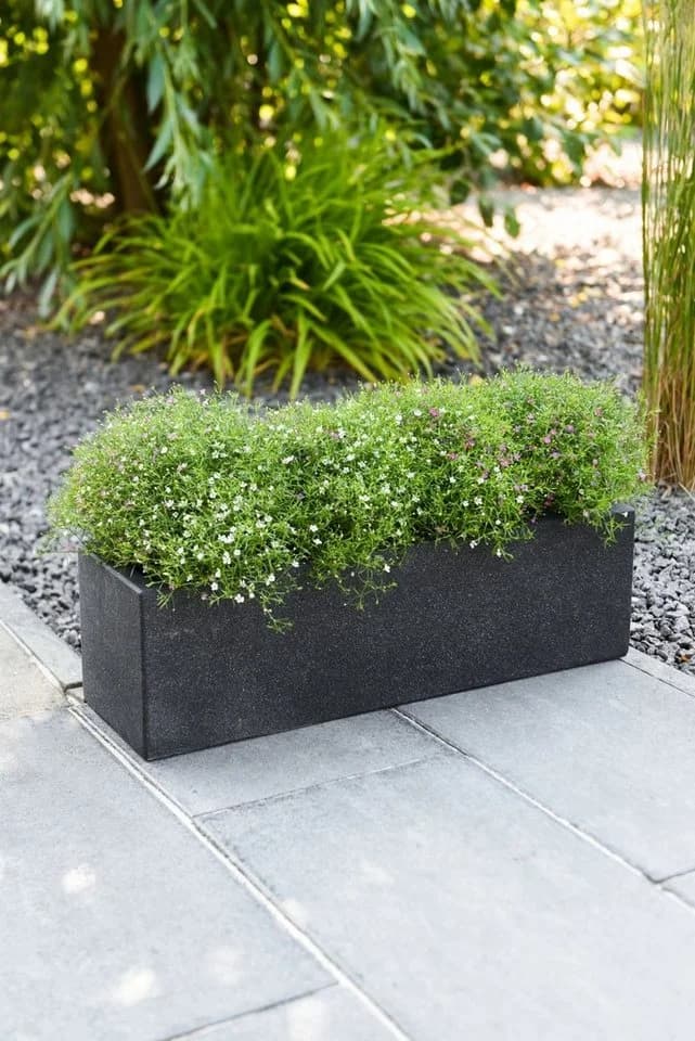 VIVANNO Balkonkasten Beton FLOBO Anthrazit Matt
