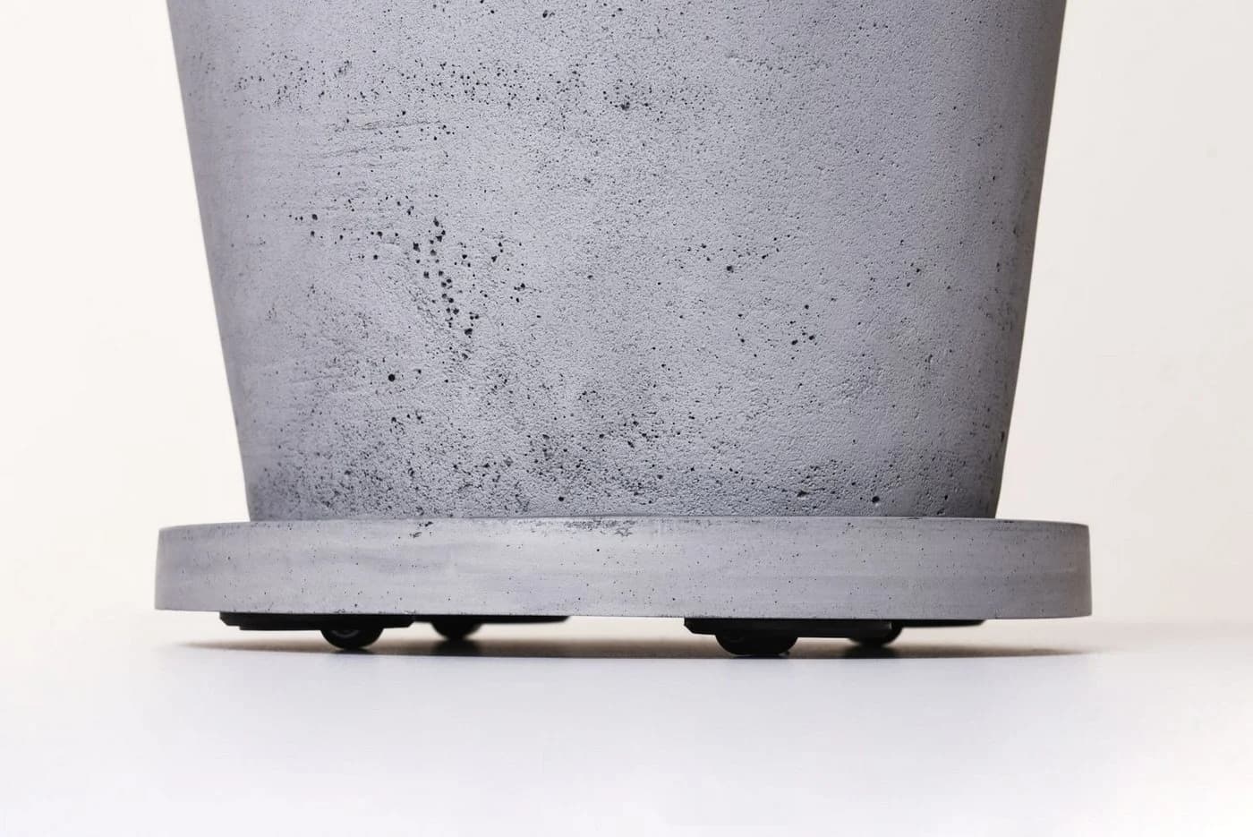 VIVANNO Pflanzenroller Kunststein MOVO Rund Grau Matt - Bild 4