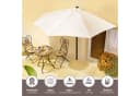 habeig Halbrunder Sonnenschirm Beige Wandschirm für Balkon Bild 1