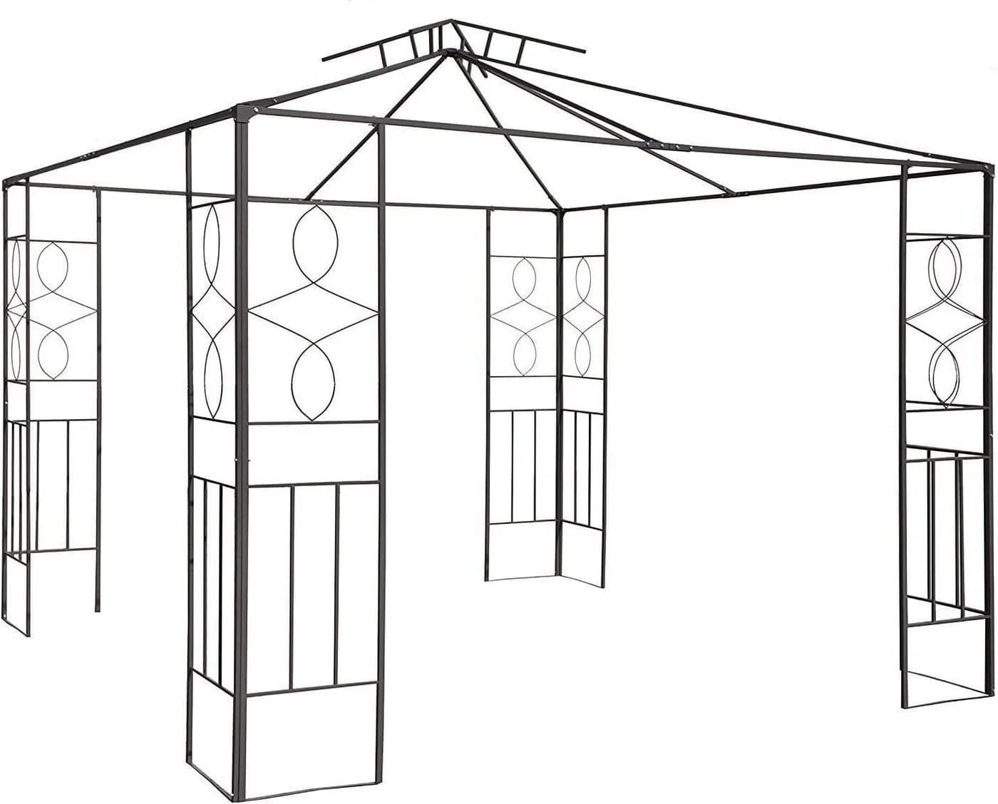 habeig Pavillongestell Metall Anthrazit 3x3m - Bild 2