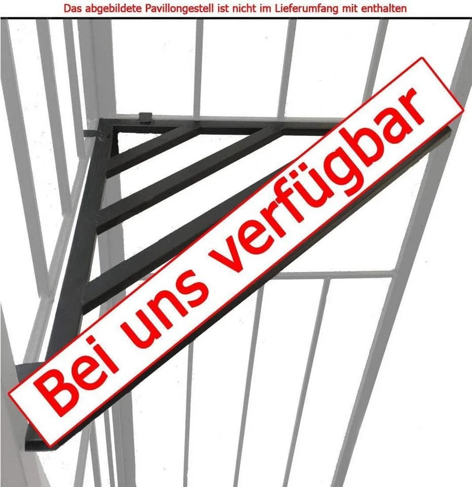 habeig Pavillongestell Metall Anthrazit 3x3m - Bild 3