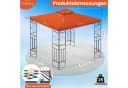 habeig Pavillon 3x3m wasserdicht Metall Terrakotta Bild 4