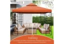 habeig Pavillon 3x3m wasserdicht Metall Terrakotta Bild 5