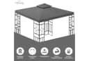habeig Pavillon-Ersatzdach 3x3m Anthrazit PVC Wasserdicht Bild 3