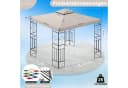 habeig Pavillon Romantika 3x3m Metall wasserdicht Taupe Bild 4