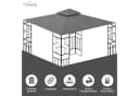 habeig Pavillon-Ersatzdach Anthrazit PVC Wasserdicht 300x300cm Bild 3