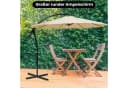 habeig Ampelschirm 3m Beige PVC Wasserdicht mit Kurbel Bild 1