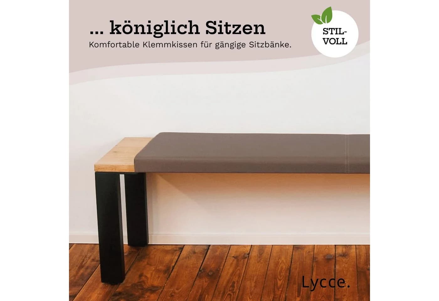 Lycce Bankauflage XXL Klemmkissen Kunstleder Sitzkissen für Sitzbank - Bild 5