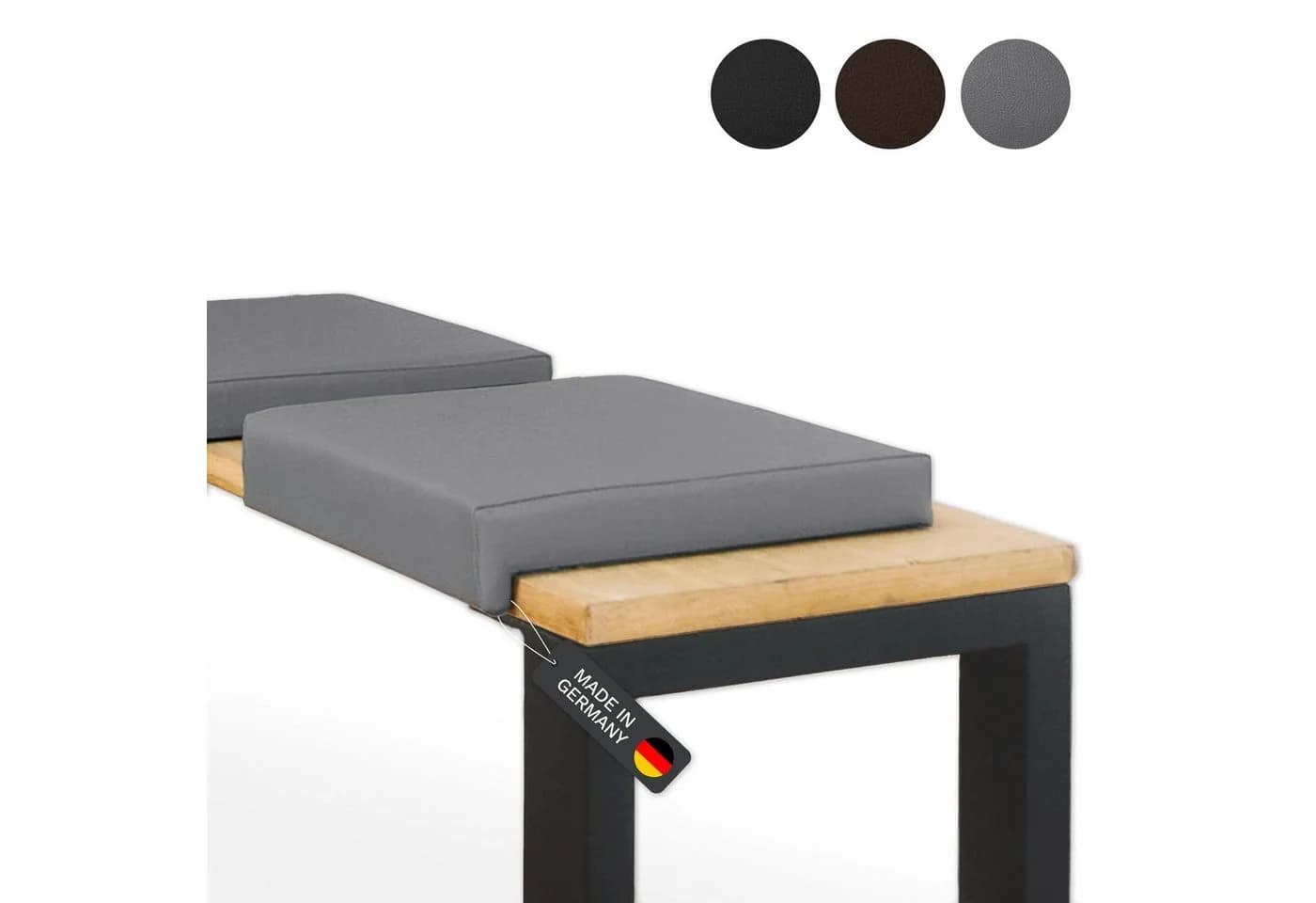 Lycce Bankauflage Kunstleder Klemmkissen 1 Leiste extra weiche Polsterung - Bild 2