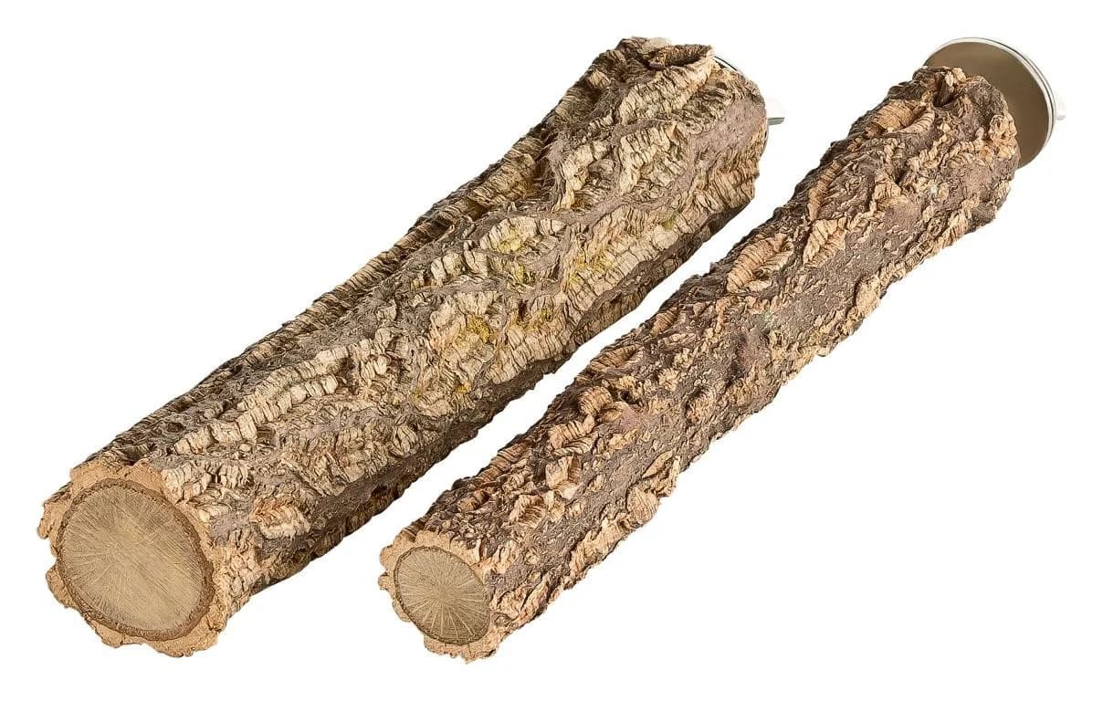 Kork-Deko.de Vogelspielplatz 2er-Pack Vogelsitzstangen Korkeiche - Bild 2
