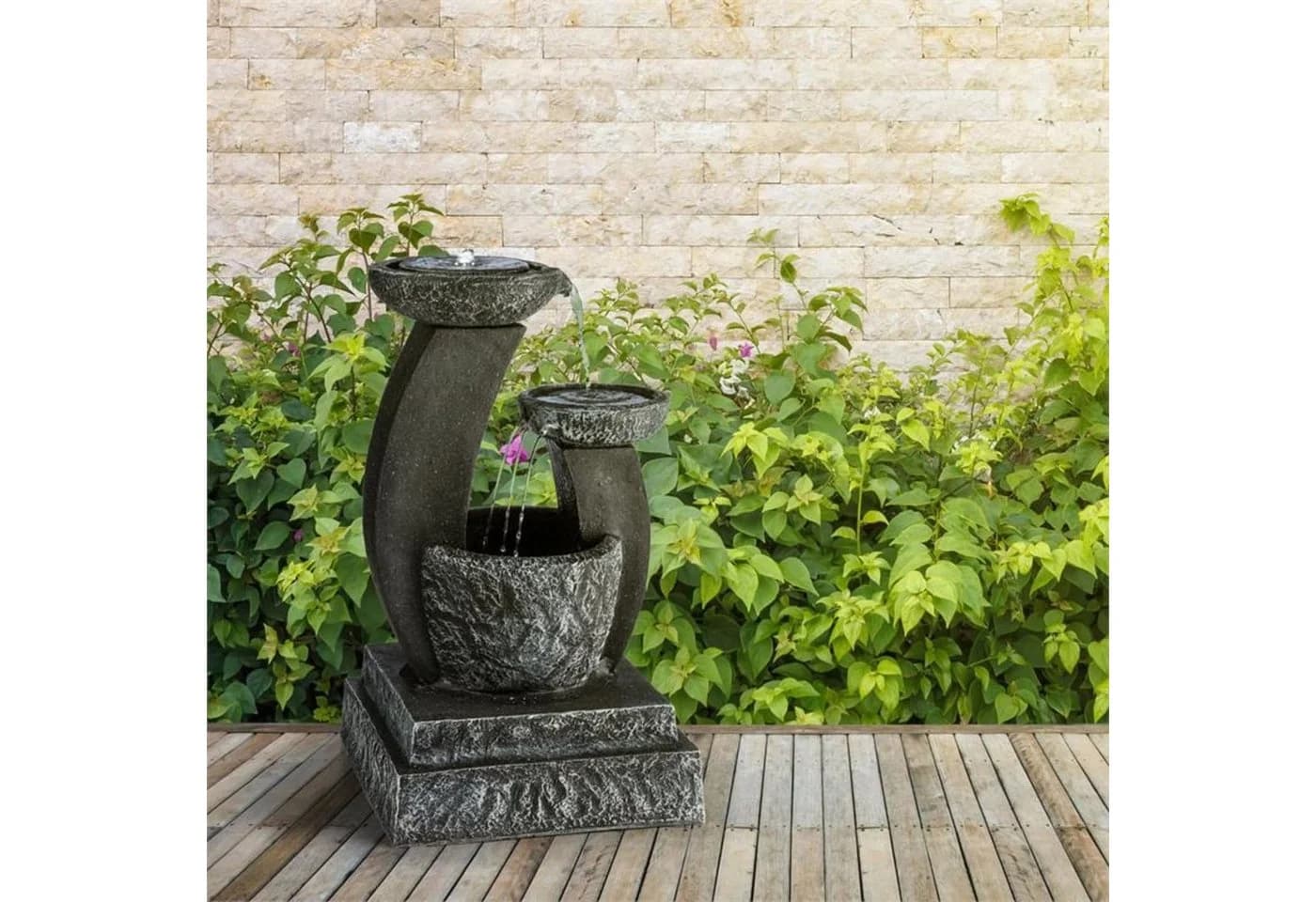 blumfeldt Wasserspiel Fantagiro, 41 cm Breite, Solar, LED, Pumpe