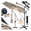 KESSER Ampelschirm Beige mit LED Solar & Kurbel Bild 1