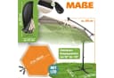 KESSER Ampelschirm Beige mit LED Solar & Kurbel Bild 2