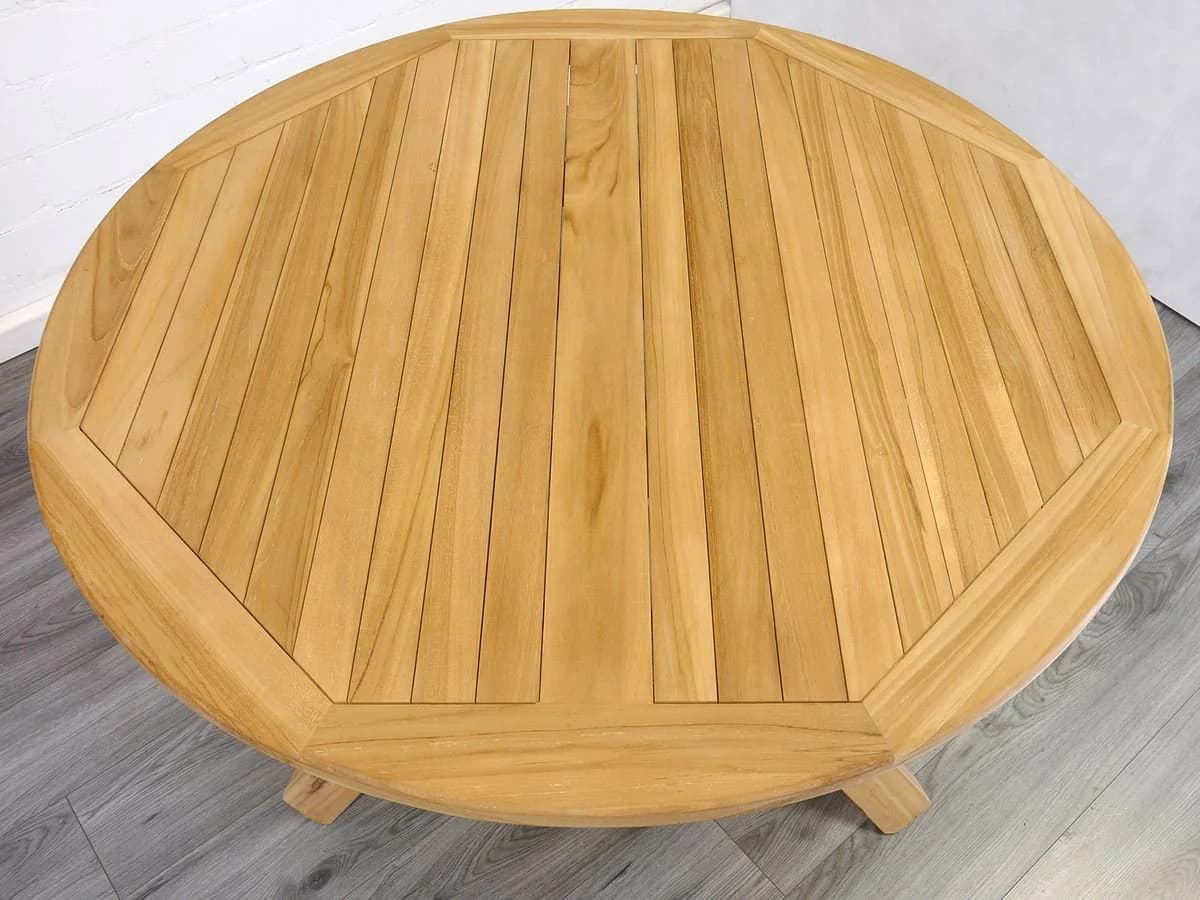 AFG Gartentisch rund aus massivem Teakholz - Bild 3