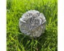 ZGM Beton Rosenkugel mit silberner Patina Gartenfigur Bild 1