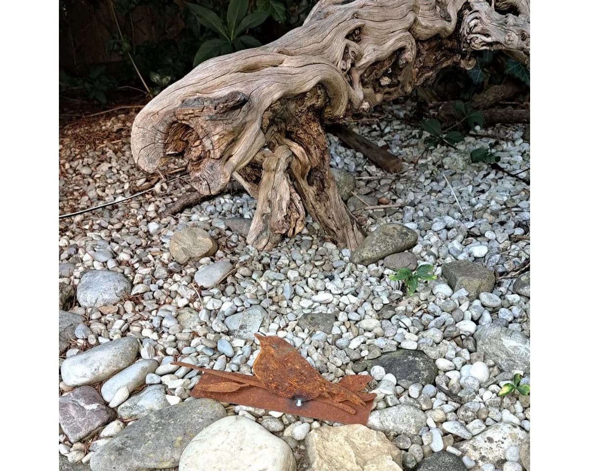 ZGM Dekofigur Vögelchen Spatzl Metall Edelrost Gartendeko - Bild 4