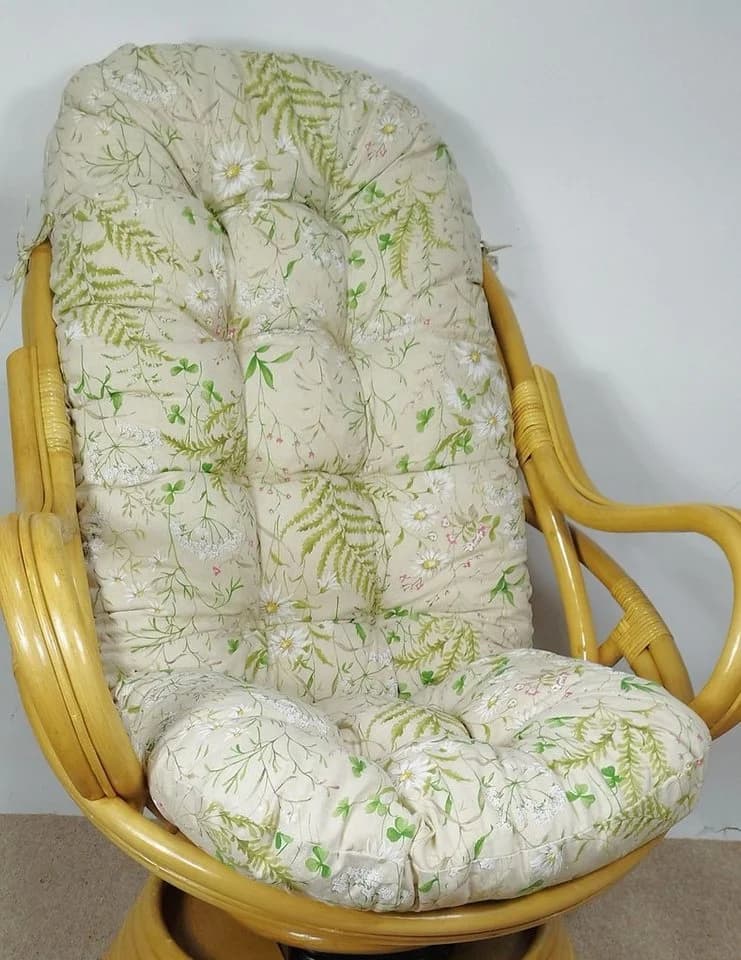 Rattani Sesselauflage Polster für Schaukelstuhl Drehsessel 135 cm Grün