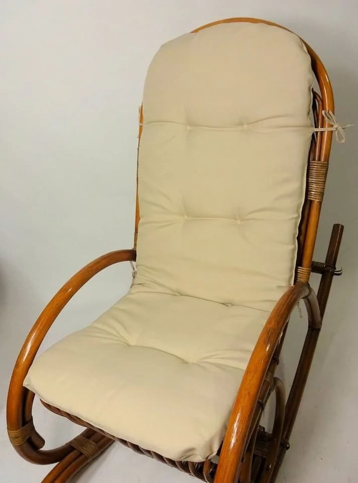 Rattani Polsterauflage für Rattan Schaukelstuhl Beige - Bild 2