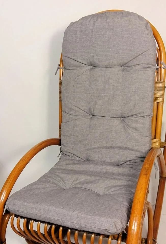 Rattani Polsterauflage für Rattan Schaukelstuhl Dunkelgrau - Bild 2