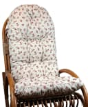 Rattani Polsterauflage Rose Leinen-Motiv für Liegestuhl Bild 1