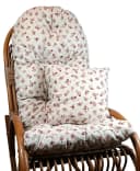Rattani Polsterauflage für Schaukelstuhl mit Kissen Rosa Bild 1