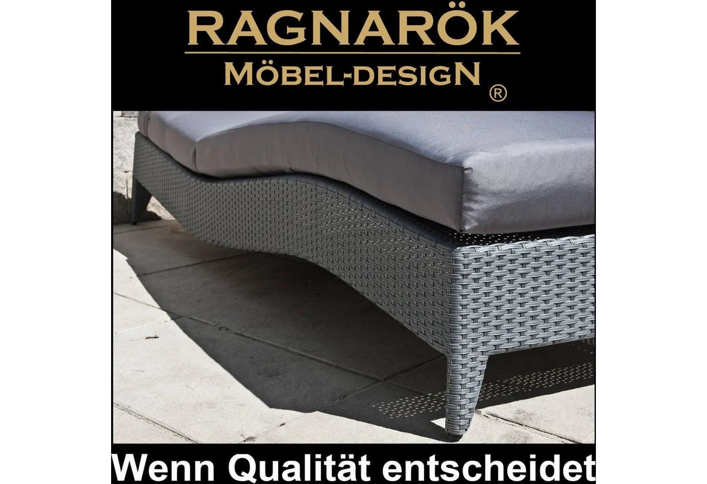 Ragnarök Möbel-Design Sonnenliegen Set 3-teilig Verstellbares Kopfteil - Bild 5