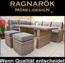 Ragnarök Gartenlounge-Set Wieland L mit ESG-Glas und Polyrattan Bild 1