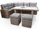 Ragnarök Gartenlounge-Set Wieland L mit ESG-Glas und Polyrattan Bild 2