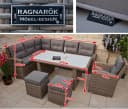 Ragnarök Gartenlounge-Set Wieland L mit ESG-Glas und Polyrattan Bild 4