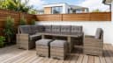 Ragnarök Möbel-Design Gartenlounge-Set DS13XL Schwarz/Grau Polyrattan Bild 1