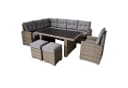 Ragnarök Möbel-Design Gartenlounge-Set DS13XL Schwarz/Grau Polyrattan Bild 2
