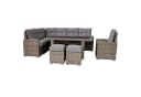 Ragnarök Möbel-Design Gartenlounge-Set DS13XL Schwarz/Grau Polyrattan Bild 3