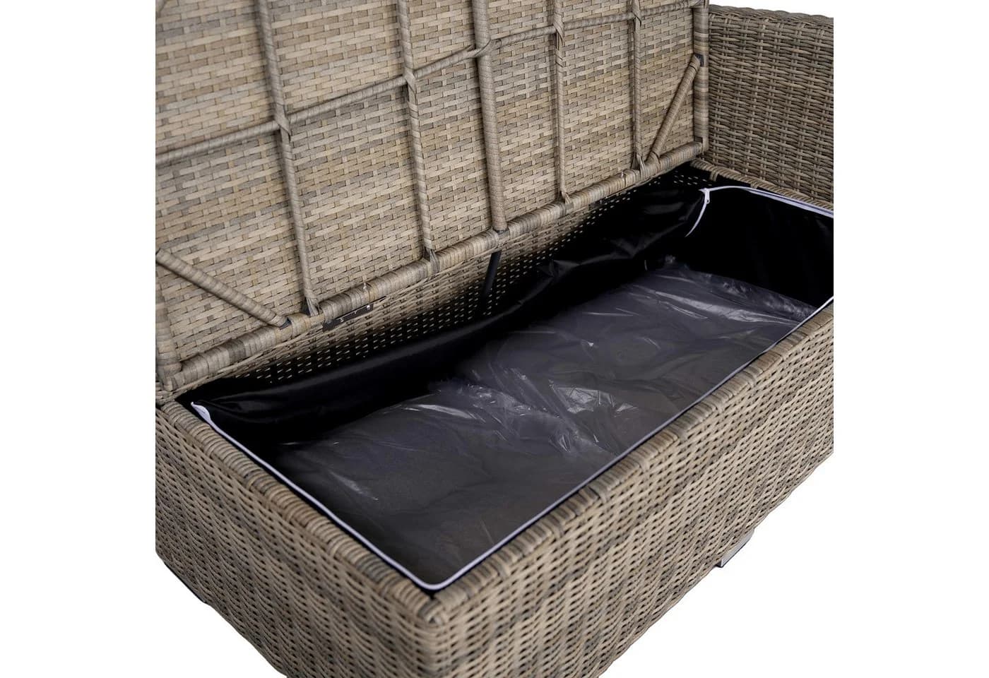 Ragnarök Möbel-Design Gartenlounge-Set DS13XL Schwarz/Grau Polyrattan - Bild 4