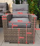 Ragnarök Gartenlounge-Set XXL Beige/Weiss Polyrattan Bild 4