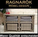 Ragnarök HEIMDALL Garten-Essgruppe 4-tlg. Beige Polyrattan Alu Bild 1