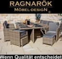 Ragnarök Möbel-Design Garten-Essgruppe Heimdall Esstisch Set 8+4, Polyrattan, Alu, Umklappbare Rückenlehnen Bild 1