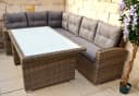 Ragnarök Gartenlounge-Set Wieland M mit Glasplatte und Stauraum Bild 2