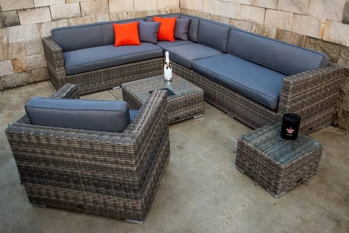 Ragnarök Möbel-Design Gartenlounge-Set Narvik Polyrattan Aluminium - Bild 2