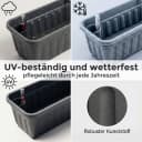 Hausfelder Blumenkasten 4er Set 60cm Anthrazit mit Wasserstandsanzeiger Bild 4