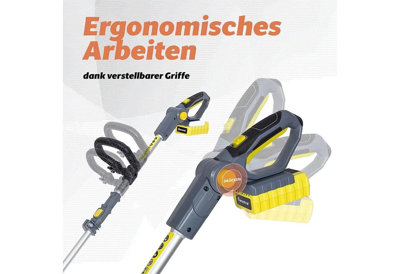 Fanztool Akku-Motorhacke 20V mit 2.5Ah Akku & Schnellladegerät - Bild 5