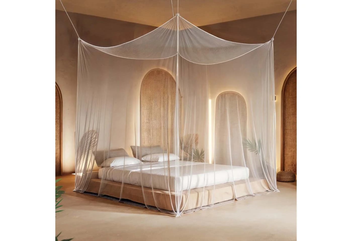 ELEGANCIO Moskitonetz XXL Kasten-Form Weiß/Schwarz Insektenschutz - Bild 5