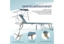 HOMECALL Gartenliege Blau Klappbar Verstellbar Textilene Bild 4
