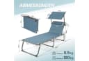 HOMECALL Gartenliege Blau Klappbar Verstellbar Textilene Bild 5